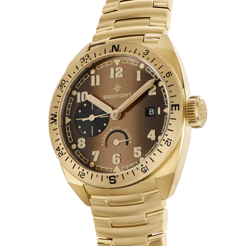Terra Nova 40.5mm Limited Edition Power Reserve Bronze Caramel Dial Bracelet